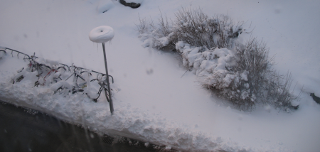 Snö på agen Snö på agen