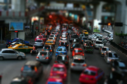 tilt shift rush hour